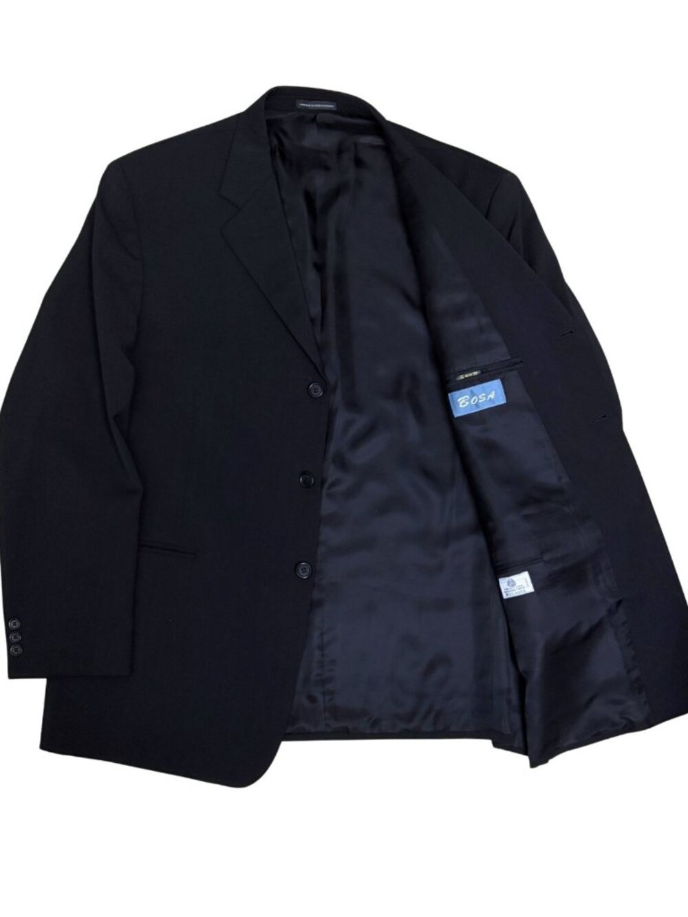 VINTAGE BOSA Blazer Sport Coat Black Business Casual Luxury Jacket Mens 46R